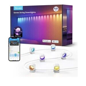 Govee RGBIC String Downlights Smart LED 9. 8ft Lights Works w Alexa Music Sync
